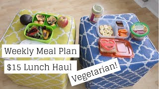 HAUL  Healthy 15 Grocery Haul for Lunch All Week Vegetarian [upl. by Anaitsirk]