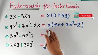 Factorización por el método factor común [upl. by Fionna]