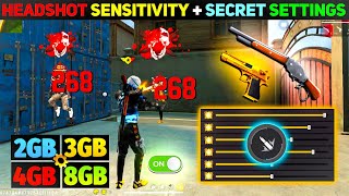 Free Fire Max Auto Headshot Trick 2024 Sensitivity  2gb 4gb 6gb Ram Headshot Sensitivity Setting [upl. by Nitnert]