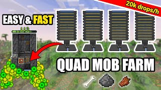 NEW BEST MOB FARM For Minecraft Bedrock [upl. by Phaidra52]