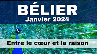 ♈ BELIER ♠️♥️ Janvier 2024  quot Entre le coeur et la raison quot [upl. by Ahsinek268]