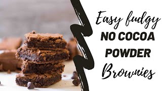 How to make the best fudgy brownies with no cocoa powder EASIEST CHEWY BROWNIES EVER 16brownies [upl. by Simara]