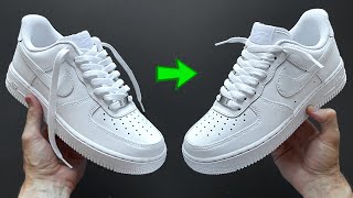 HOW TO LACE NIKE AIR FORCE 1 LOOSE FOR LONG LACES [upl. by Ydeh]