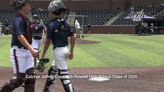 Catcher Jeffrey Claycomb Rowlett High School Class of 2026 [upl. by Drawd]