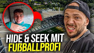 VERSTECKEN CHALLENGE im GLADBACH STADION mit Fußballprofi [upl. by Caputto507]