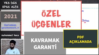 ÖZEL ÜÇGENLER 3 KISIM 2024 YKS DGS KPSS ALES YKS DGS GEOMETRİ [upl. by Ocko233]