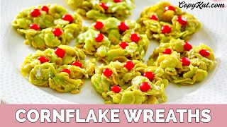 Christmas Cornflake Wreaths  No Bake Cookies [upl. by Janaye509]