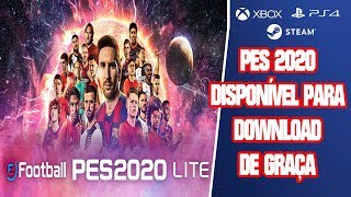 BAIXE O PES 2020 DE GRAÇA para PS4 XBOX ONE e PC VERSÃO LITE DISPONÍVEL PARA DOWNLOAD [upl. by Reifinnej]