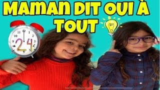 MAMAN DIT OUI À TOUT PENDANT 24H   YES MAN CHALLENGE😲 [upl. by Acisey]