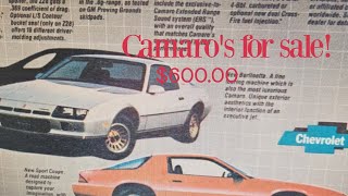 1982 through 1984 camaros for sale 60000 [upl. by Aldwon]