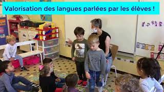 La semaine des langues à la Maternelle Les Floralies [upl. by Htrowslle]