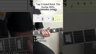 Top 3 Hard Rock 70s Guitar Riffs  Tabs guitarsheetmusic guitarcover guitartabs easyguitartabs [upl. by Vidda]