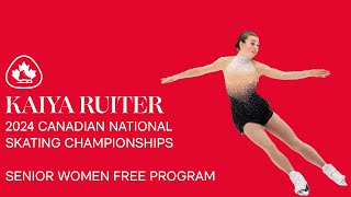 Kaiya Ruiter  2024 Canadian Skating Championships Senior Women Gold Medal [upl. by Arual745]