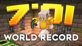 MINECRAFT SPEEDRUN WORLD RECORD 701 [upl. by Eidahs]