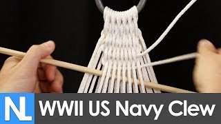 📐Authentic WWII US Navy Hammock clew tying tutorial  Simple DIY [upl. by Sells]