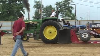 Bluegrass Pulling 2014 11000 lb Farm Stock Tractors  Osgood IN  Lets Go Pulling [upl. by Jangro]