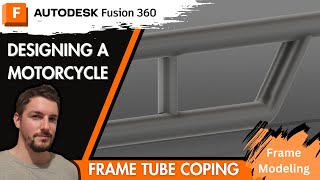 Motorcycle Frame Design How to cut and cope tubes in Fusion360 and CREO [upl. by Arymahs]