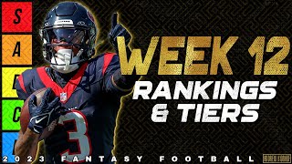 Top 40 Wide Receiver Rankings  Week 12 Fantasy Football [upl. by Esil184]