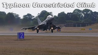 4K RAF Typhoon Unrestricted Climb  Watch till the end and notice  Air Defender 2023 [upl. by Aleka396]