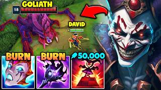 Pink Ward Shaco versus 10000 HP ChoGath DAVID VS GOLIATH [upl. by Dlaregztif]