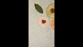 Buttonhole Stitch Flower Hand Embroidery Tutorial handembroidey [upl. by Berny]