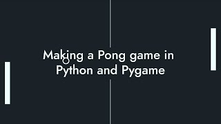 Learning Pygame by making Pong Part 2 Adding the score and a countdown timer [upl. by Gundry389]