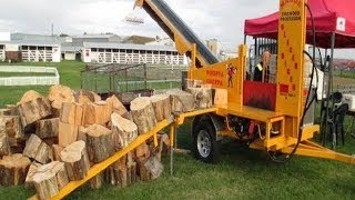 10 Amazing Automatic Firewood Processing Machine Homemade Modern Wood Cutting Chainsaw Machines [upl. by Ydnamron]