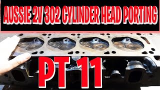 Aussie Ford Cleveland 2V 302 Closed Chamber Cylinder Head Porting Pt 11 [upl. by Sileray]