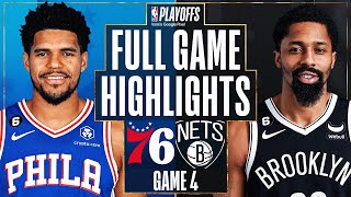 3 76ERS at 6 NETS  FULL GAME 4 HIGHLIGHTS  April 22 2023 [upl. by Kapoor]