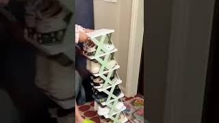 Smart Foldable Shoes Tier Shoe Rack 4 Layer [upl. by Enirehtakyram]