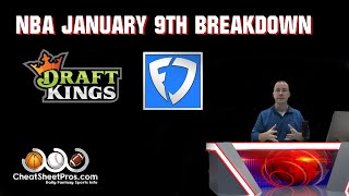 NBA Quick Picks  January 9th  from CheatSheetPros 7 Min Vid [upl. by Nerad]