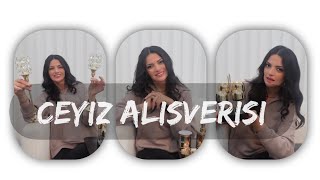 ÇEYİZ ALIŞVERİŞİ  TEPSİ PEÇETELİK ŞAMDAN FİNCAN TAKIMI çeyiz ceyizhazirligi çeyizalışverişi [upl. by Wirth431]