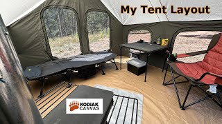 Kodiak Canvas 10x10 Tent Layout [upl. by Tjon631]