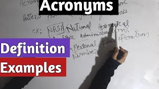 Acronyms  Definition of Acronyms  Use of Acronyms  English grammar [upl. by Schilit]