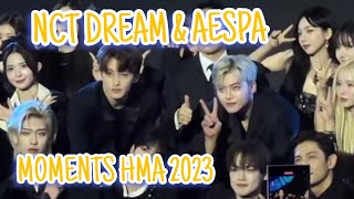 HMA 2023 NCT DREAM amp AESPA MOMENTS  31st Anniversary Hanteo Music Awards 2023 [upl. by Htabazile]