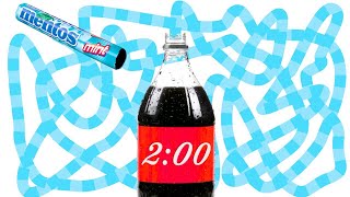 2 Minute Timer Bomb COKE AND MENTOS 💣 [upl. by Helbonnas]