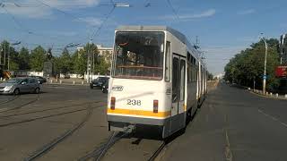 Tramvaiul V3A93MFAUR 238 25 cu un vatman super de treabă la Afi Cotroceni [upl. by Donavon]