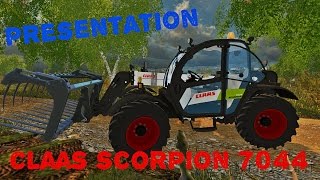 Présentation Claas scorpion 7044 FARMING SIMULATOR 15 [upl. by Aloibaf]