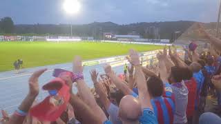 FERALPI SALÒCATANIA 11  500 tifosi rossazzurri in trasferta [upl. by Denni]