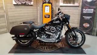 2018 HarleyDavidson Softail Sport Glide FLSB vivid black [upl. by Ellmyer445]