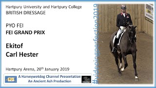 Carl Hester and Ekitof Dressage at Hartpury 2019 [upl. by Ariamo]