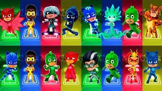 PJ Masks Team Gekko 🆚 Luna Girl 🆚 Armadylan 🆚 Owlette 🎶 Tiles Hop EDM Rush [upl. by Yee568]