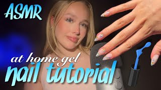 ASMR gel nail tutorial  DIY how i do my gel nails at home 💅🏼 ੈ✩‧₊˚ [upl. by Ardnuasak]