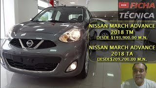 NISSAN MARCH ADVANCE 2018  FICHA TECNICA [upl. by Pihc]