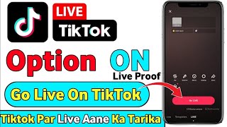 How to go live on tiktok  Tiktok par live aane ka tarika  Tiktok par live kaise aate hain [upl. by Aicittel]