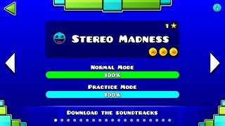 Geometry Dash  Stereo Madness All Coins [upl. by Ulita]