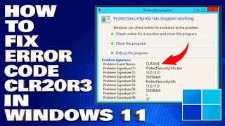 How To Fix Error Code CLR20r3 in Windows 1110 Solution [upl. by Oludoet]