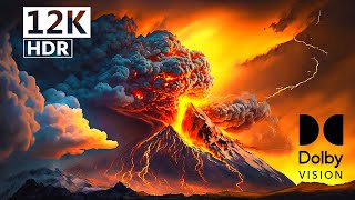 EXPLOSIVE COLORS  12K ULTRA HD HDR LAVA IN 120 FPS [upl. by Ewart]