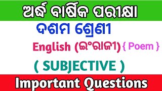 10th class English half yearly exam important question10class English half yearly selected question [upl. by Notwal710]