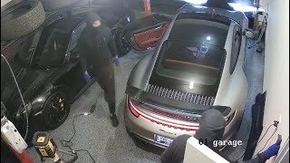 CAUGHT ON CAMERA Armed thieves seen stealing vehicles from a Dundas home [upl. by Vergil643]